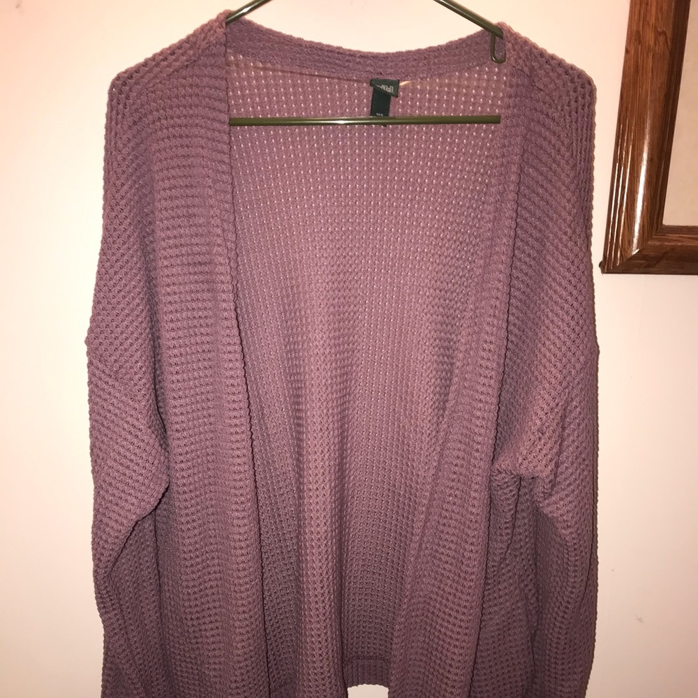 Purple knitted cardigan